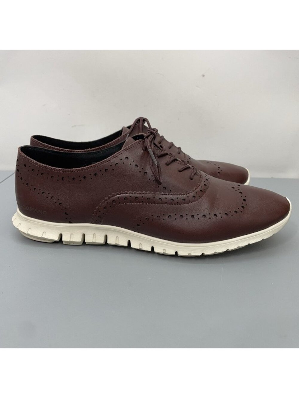Cole Haan Zerogrand Wingtip Oxford Shoes Closed Hole II Burgundy Womens 10.5